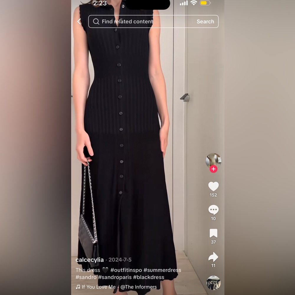 Sandro Black Dress